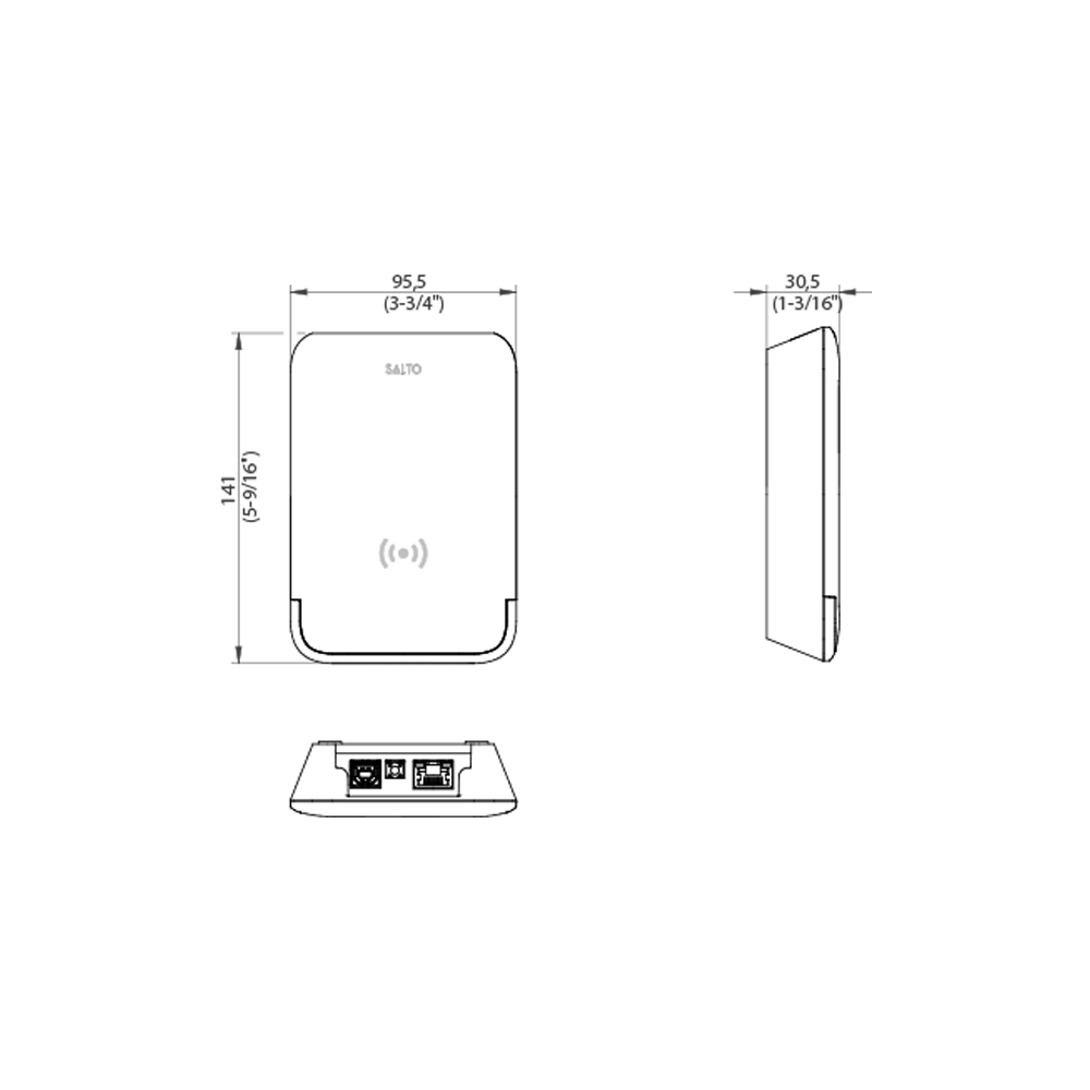 SALTO - Ncoder - USB/Ethernet connection - HID iCLASS Seos BLE - ECJ04B0EU