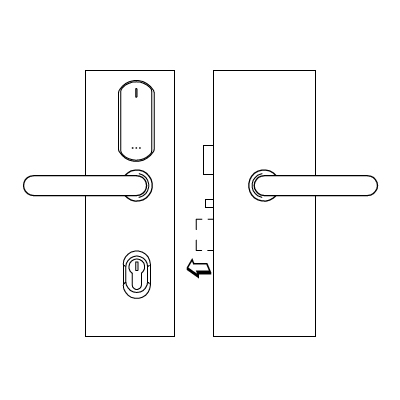 SALTO - XS4 Original+ DIN Glastürbeschlag - Konfigurator