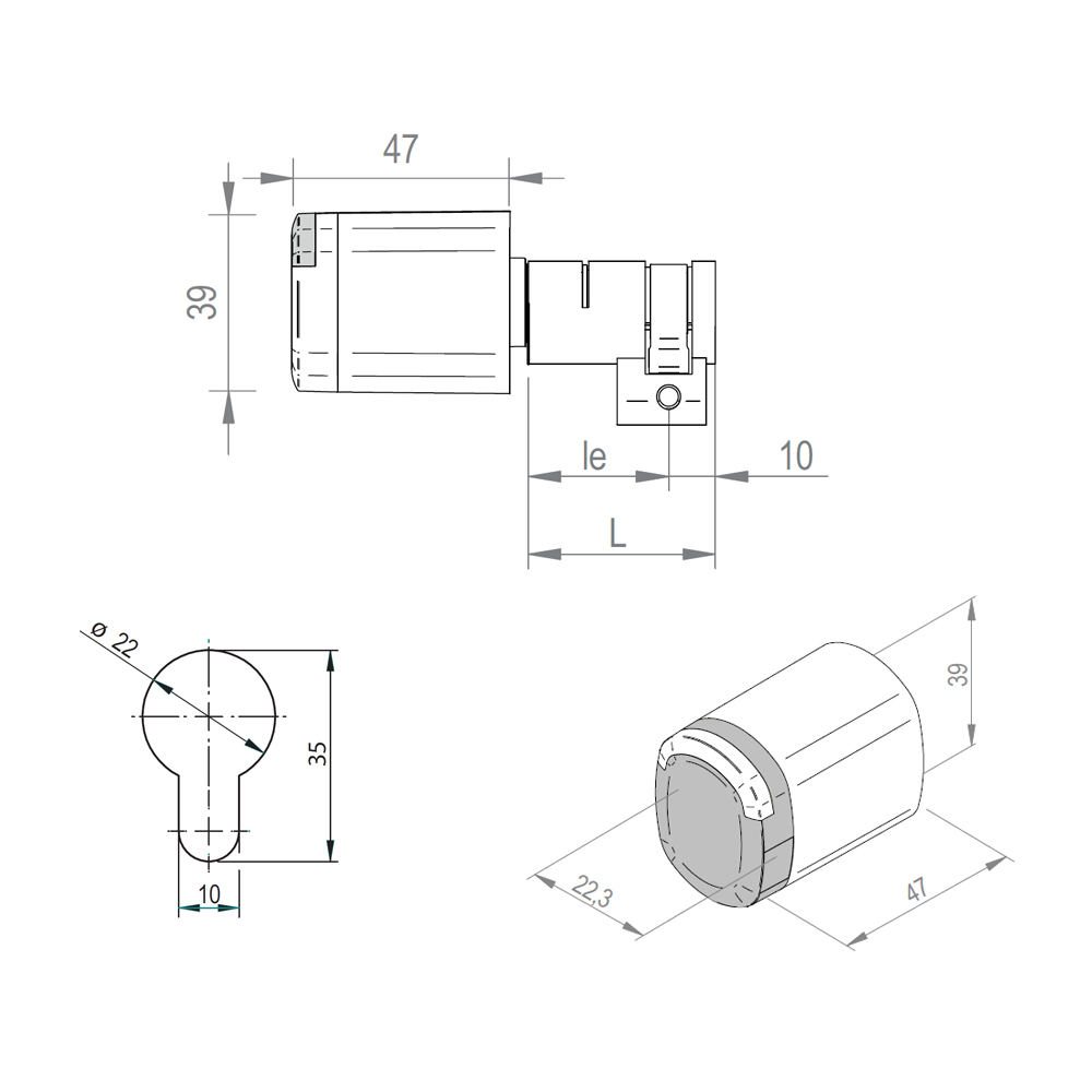SALTO - XS4 Neo half cylinder - Configurator