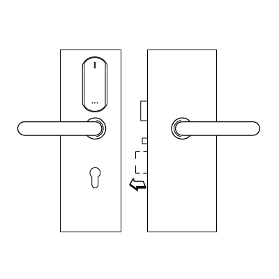 SALTO - XS4 Original+ DIN Glastürbeschlag - Konfigurator