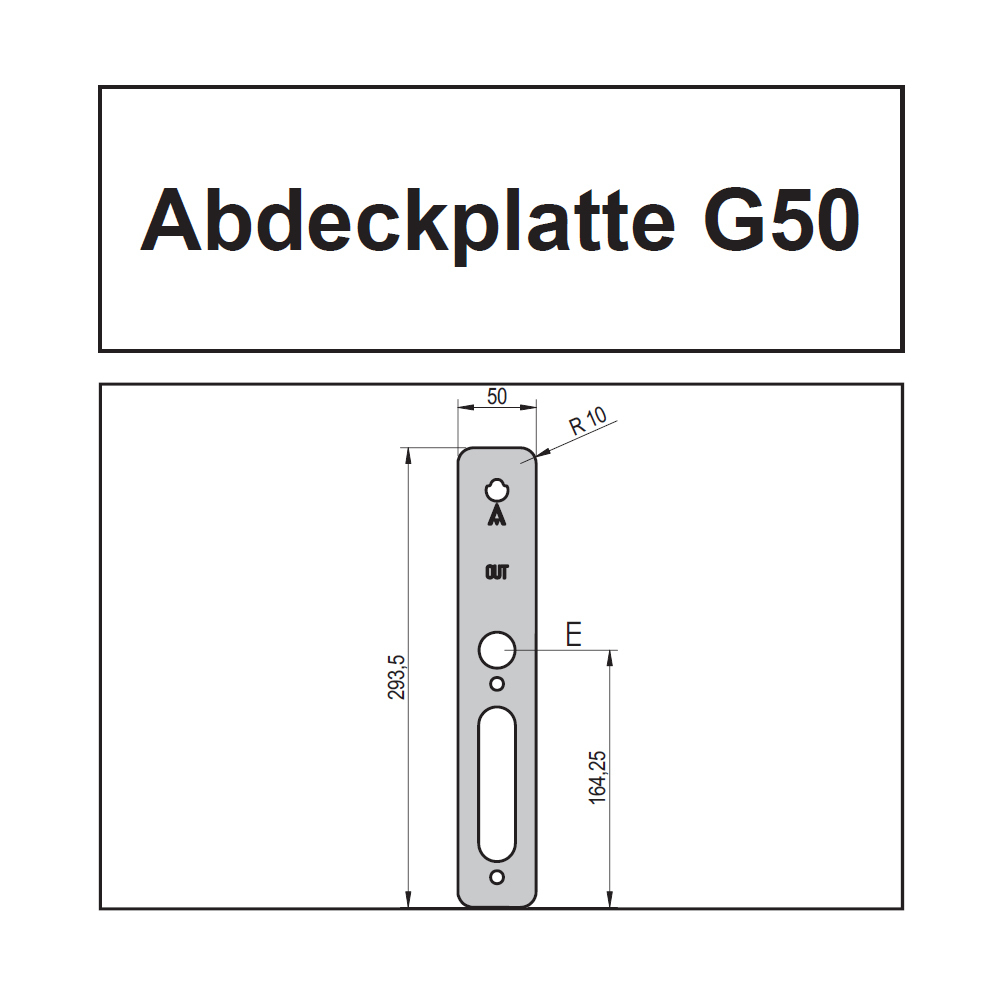 SALTO - Abdeckplatte für XS4 One Beschlag - COPLEG50PP