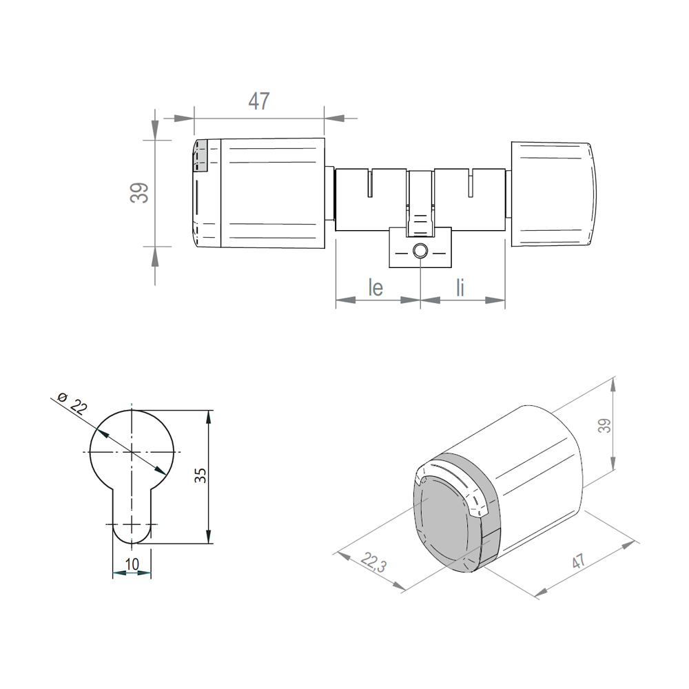 SALTO - XS4 Neo knob cylinder - Configurator