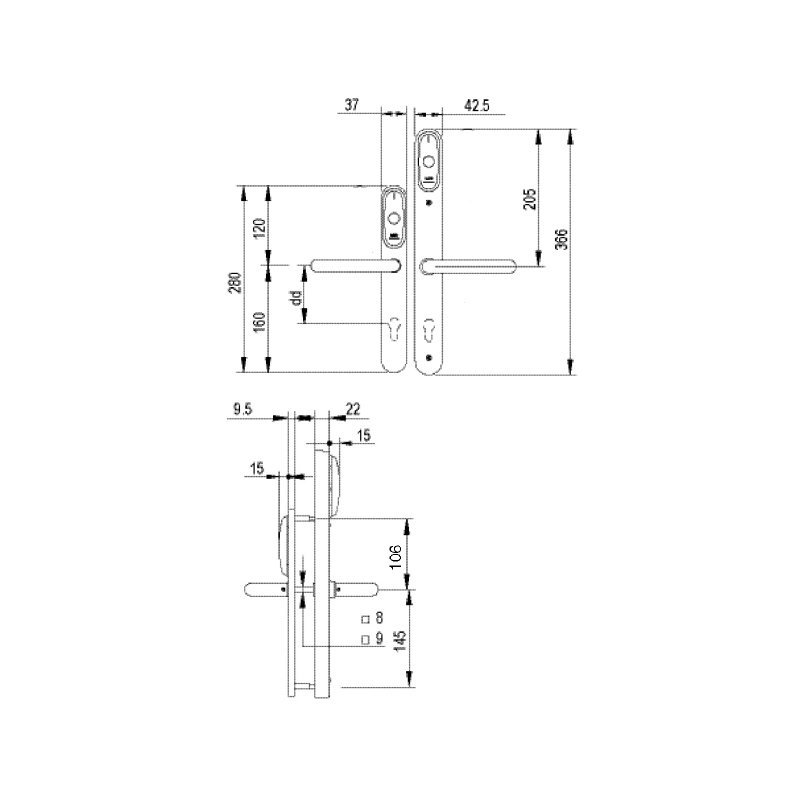 SALTO - XS4 Original Doppelleser Beschlag - Konfigurator