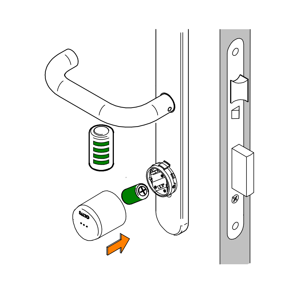 SALTO - CR2-Batterie für XS4 GEO Zylinder - 10 Stk. - SP301582