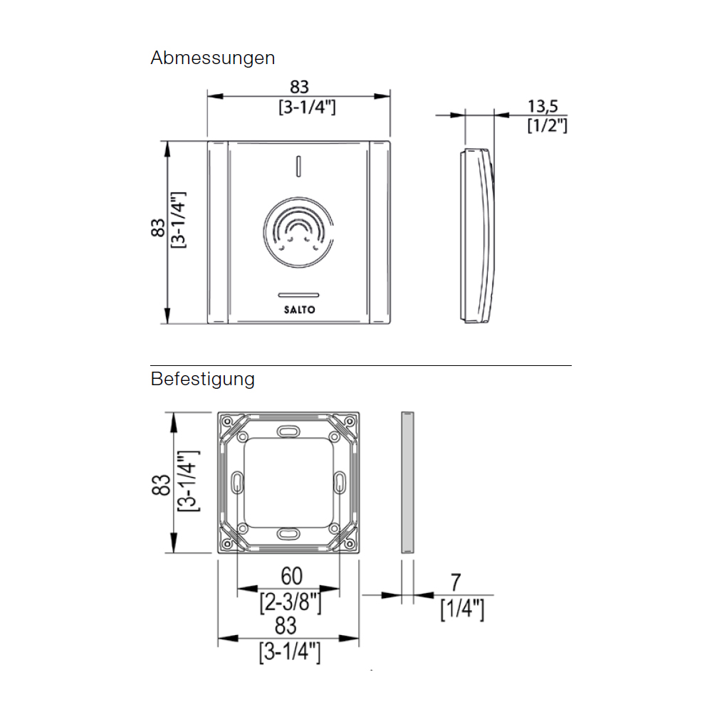 SALTO - XS4 2.0 Wandleser Proximity - modular