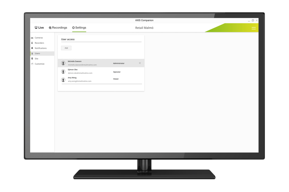 Vms axis sales