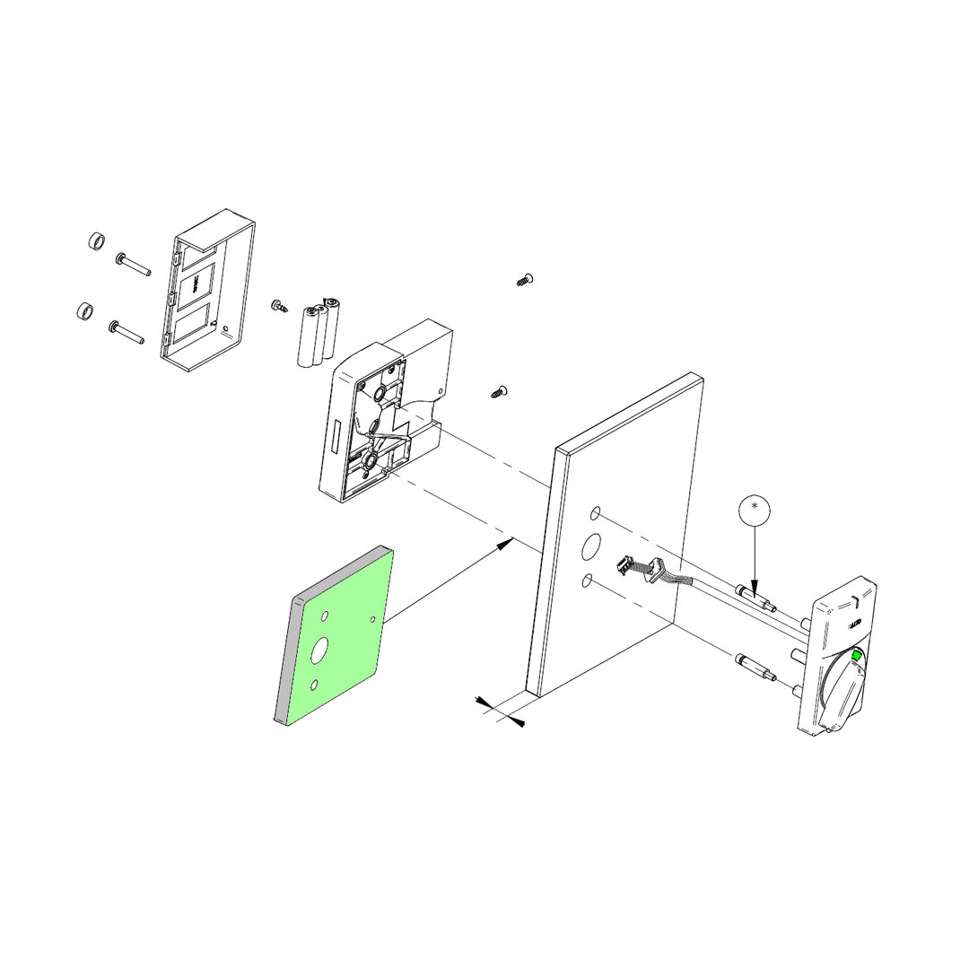 SALTO - Distanzplatte für XS4 Locker 