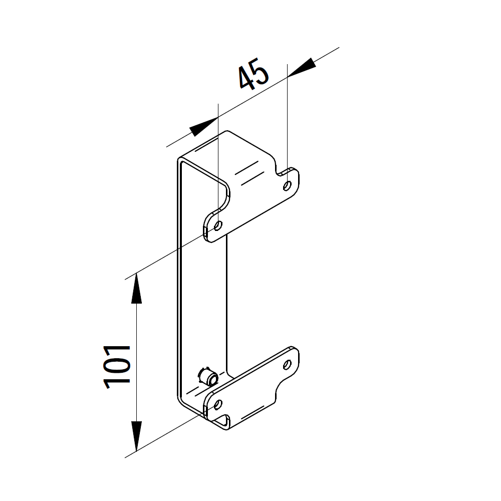 SALTO KS - IQ 2.0 Bracket for metal surfaces