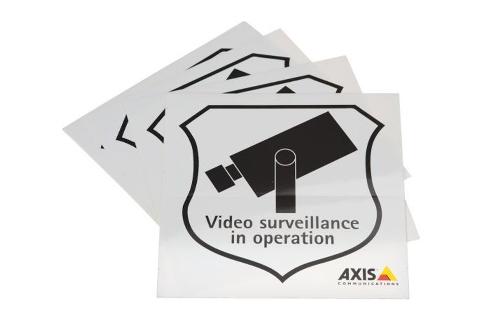 Axis - SURVEILLANCE STICKER ENG 50PCS | Digital Key World