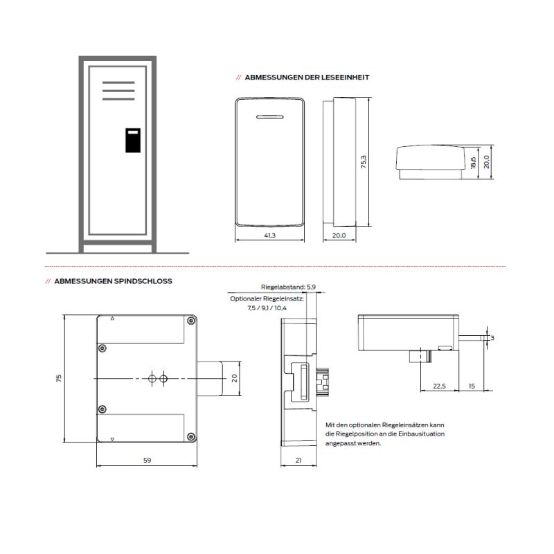 SimonsVoss - Digitales Schrankschloss SmartLocker AX - SV-LL.19.AM.G2 ...